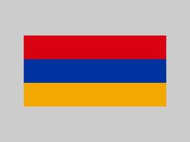 bandera de armenia, colores oficiales y proporción. ilustración vectorial vector