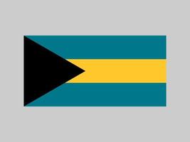bandera de bahamas, colores oficiales y proporción. ilustración vectorial vector