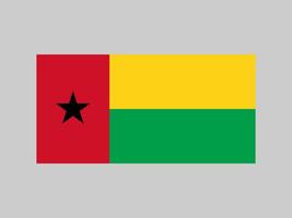 Guinea Bissau flag, official colors and proportion. Vector illustration.