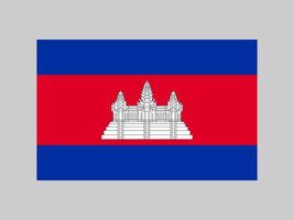 bandera de camboya, colores oficiales y proporción. ilustración vectorial vector
