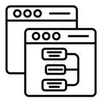 Website Hierarchy Line Icon vector