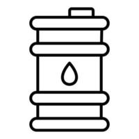 Oil Barrell Line Icon vector