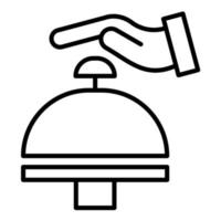 Desk Bell Line Icon vector