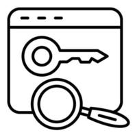 Keywords Search Line Icon vector