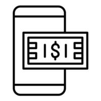 Mobile Payment Line Icon vector