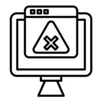 Warning Alert Line Icon vector