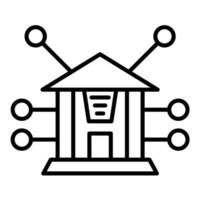 Banking Network Line Icon vector