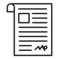 Contract Line Icon vector