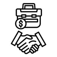 Business Deal Line Icon vector