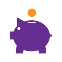 Piggy bank line icon, outline vector sign.