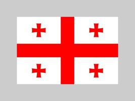 Georgia flag, official colors and proportion. Vector illustration.