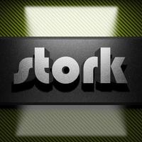 stork word of iron on carbon photo