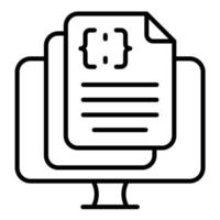 Programming Notes Line Icon vector