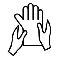 Hand Massage Line Icon vector