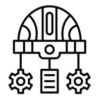 Construction Project Line Icon vector