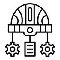 icono de línea de proyecto de construcción vector