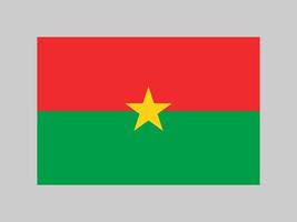 Burkina Faso flag, official colors and proportion. Vector illustration.