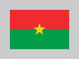 Burkina Faso flag, official colors and proportion. Vector illustration.