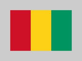 Guinea flag, official colors and proportion. Vector illustration.