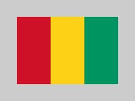 Guinea flag, official colors and proportion. Vector illustration.