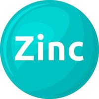 Zinc semi flat color vector object