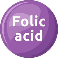 Folic acid semi flat color vector object