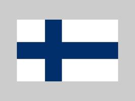 Finland flag, official colors and proportion. Vector illustration.