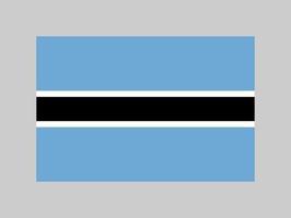 bandera de botswana, colores oficiales y proporción. ilustración vectorial vector