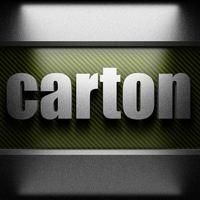 Iron  word on carbon photo