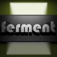 ferment word of iron on carbon photo