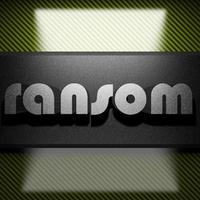 ransom word of iron on carbon photo