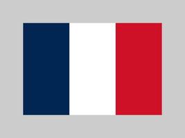 France flag, official colors and proportion. Vector illustration.