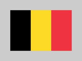 Belgium flag, official colors and proportion. Vector illustration.