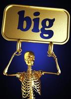 big word and golden skeleton photo