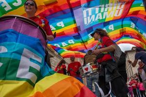 asís, italia, 2022-marcha por la paz contra toda guerra foto