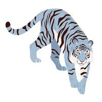 ilustración de tigre azul o acuático vector