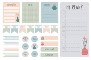 Design cute notes and stickers Royalty Free Vector Image