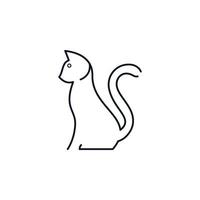 diseño de vector de icono de gato creativo