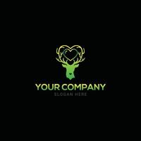 Deer Head Logo template Design vector