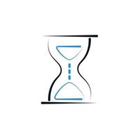 Hourglass icon simple black sand glass symbol vector