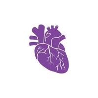 icono de corazón, corazón de hombre, corazón humano vector