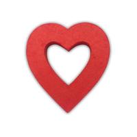 caja de regalo de corazones rojos sobre fondo blanco. composición del día de san valentín. foto