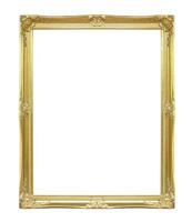 Old picture frame on white background. photo