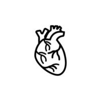 Heart, Man heart, human heart icon vector