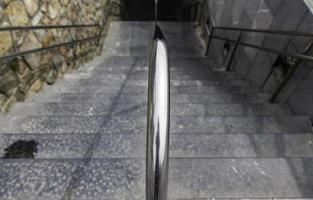 Railing on a staircase photo