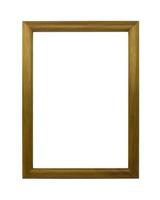 wooden frame isolated on white background photo