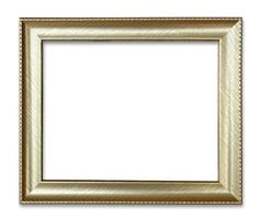 Old picture frame on white background. photo