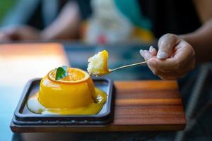 Orange cake, the best selling menu of the cafe photo