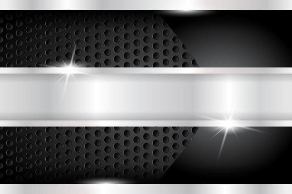 abstract metal carbon texture and sheet chromium on metallic sheet hole modern design background. vector illustration