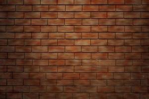 Brown artificial brick wall texture background photo